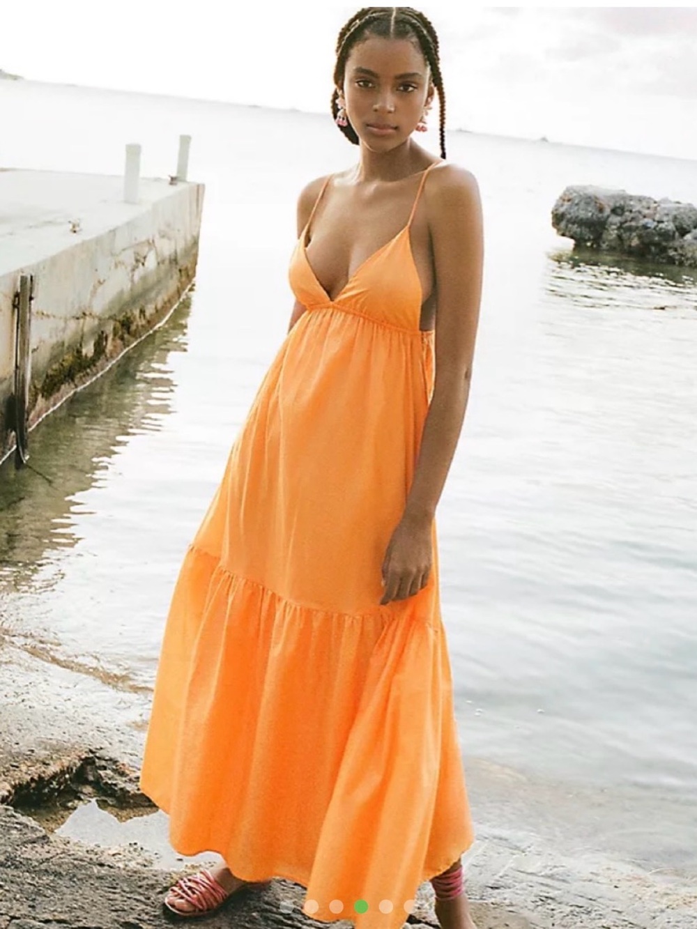 Faithful The Brand Orange Long Dress